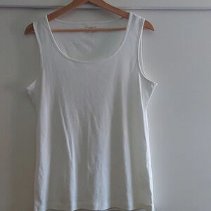 Soft Knit Stretchy White Layering Tank Top Medium Basic Casual